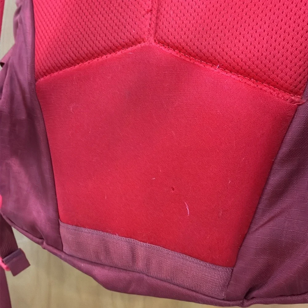 Gregory GUC rugged full sized backpack for hiking/camping. Tomato and burgundy